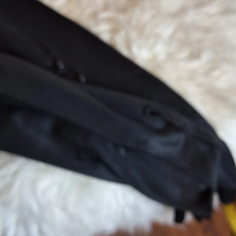Vintage Black Opera Length Button Closure Gloves S/ 0